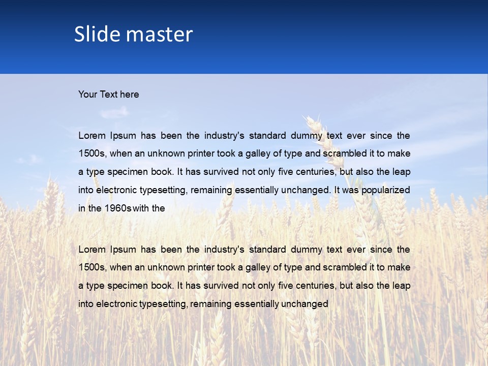 Farmland Blue Sky PowerPoint Template