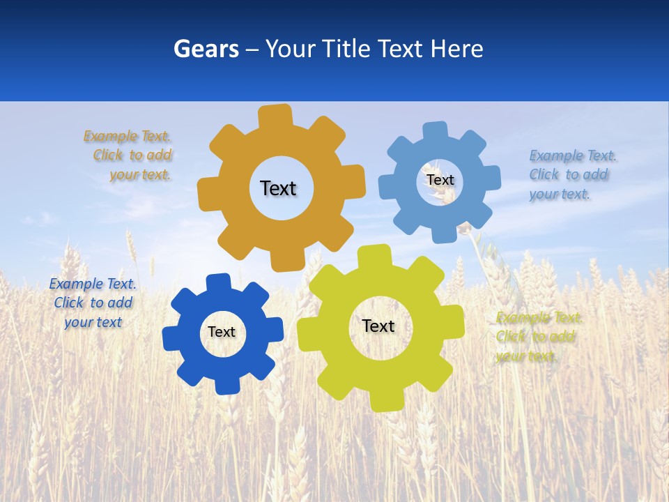 Farmland Blue Sky PowerPoint Template