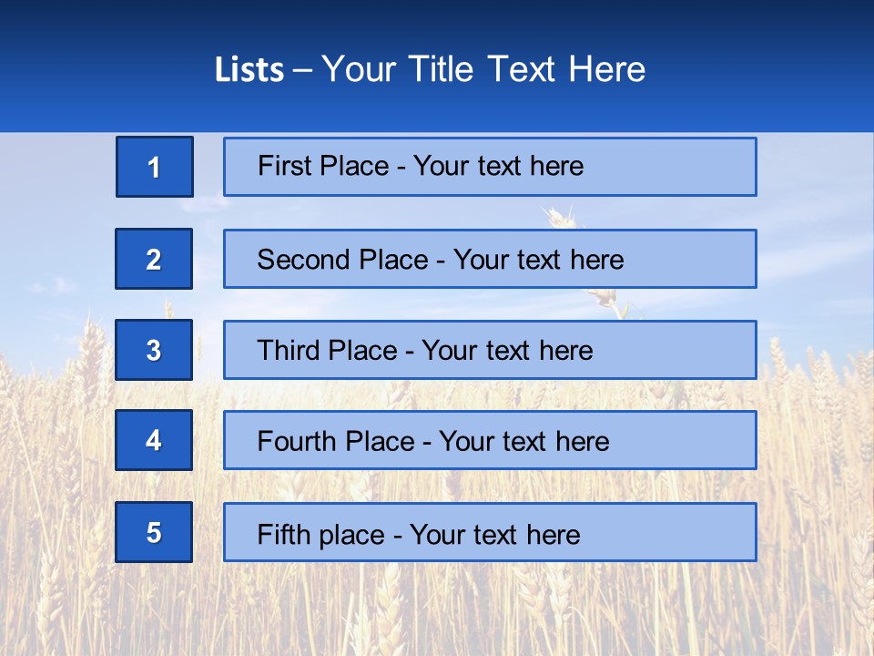 Farmland Blue Sky PowerPoint Template