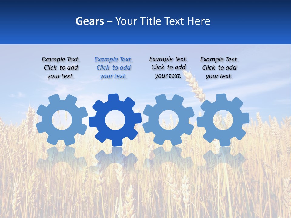 Farmland Blue Sky PowerPoint Template