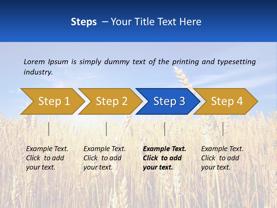 Farmland Blue Sky PowerPoint Template