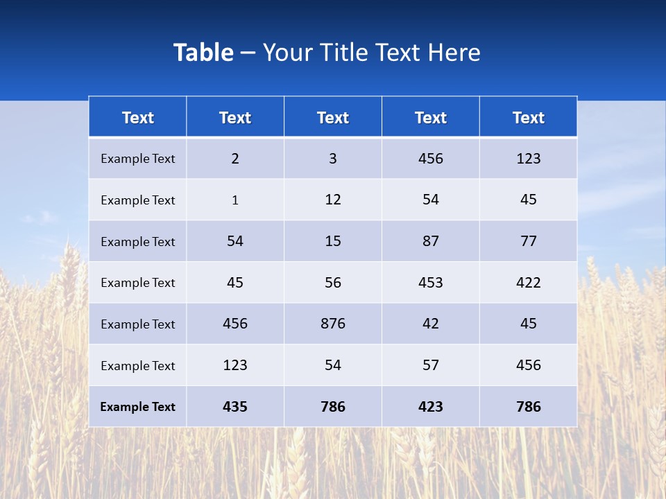 Farmland Blue Sky PowerPoint Template