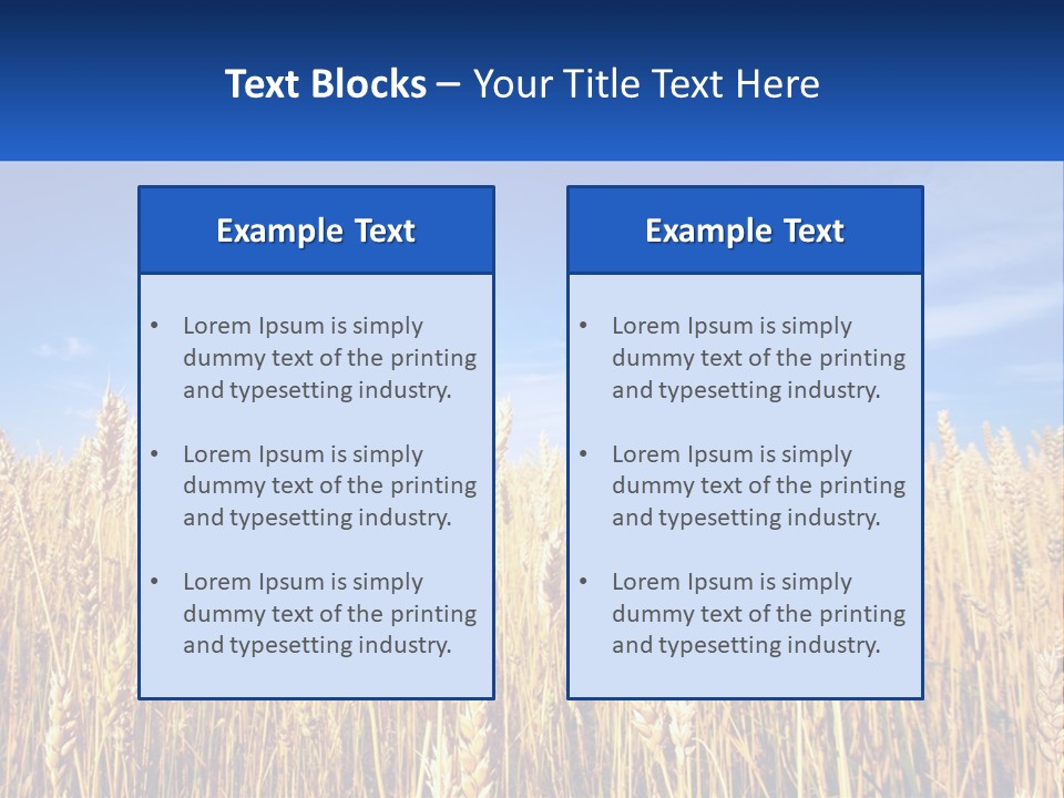 Farmland Blue Sky PowerPoint Template