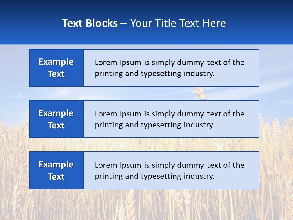 Farmland Blue Sky PowerPoint Template