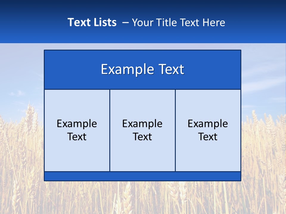 Farmland Blue Sky PowerPoint Template