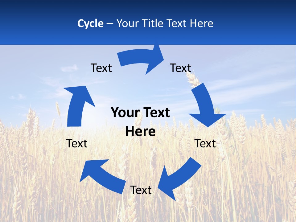 Farmland Blue Sky PowerPoint Template