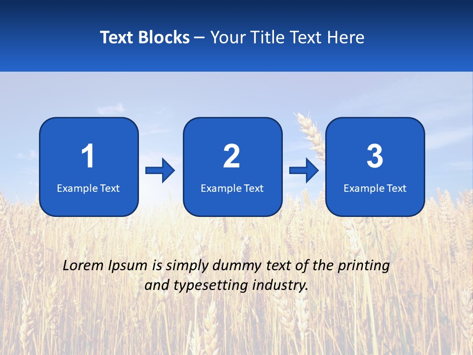 Farmland Blue Sky PowerPoint Template
