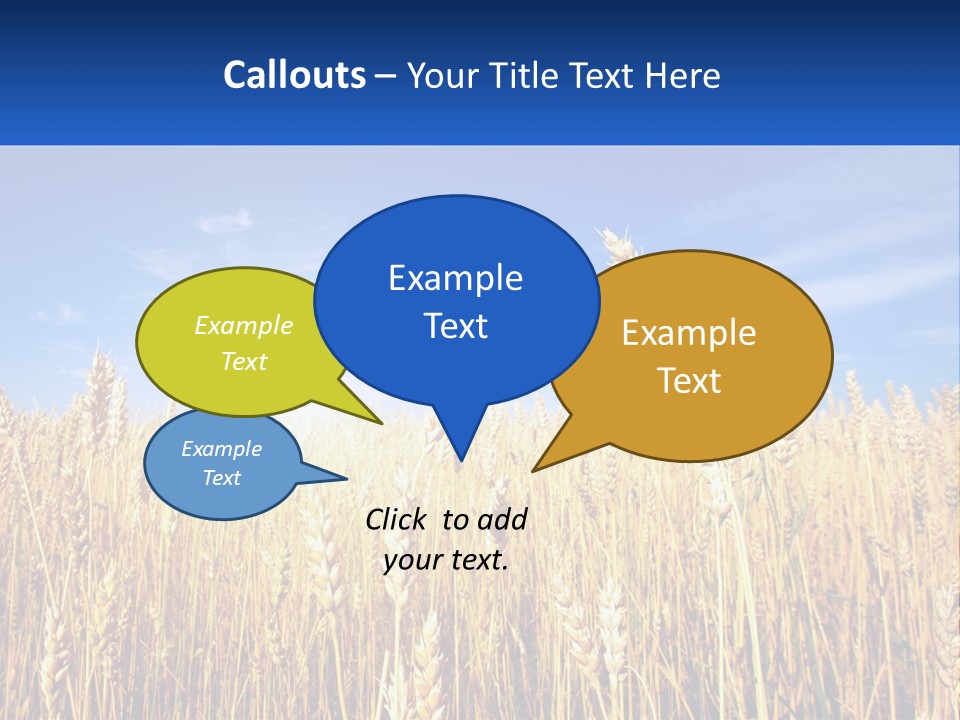 Farmland Blue Sky PowerPoint Template