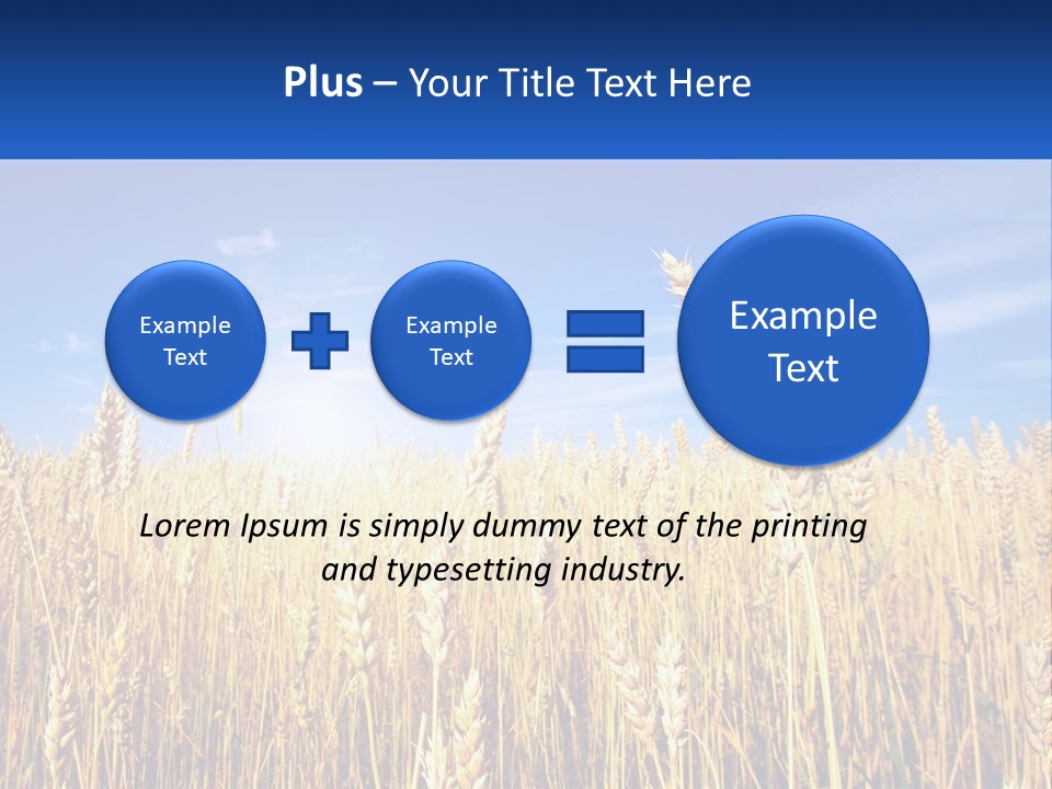 Farmland Blue Sky PowerPoint Template