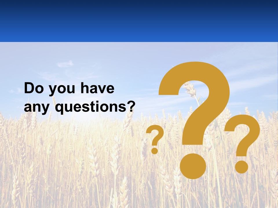 Farmland Blue Sky PowerPoint Template