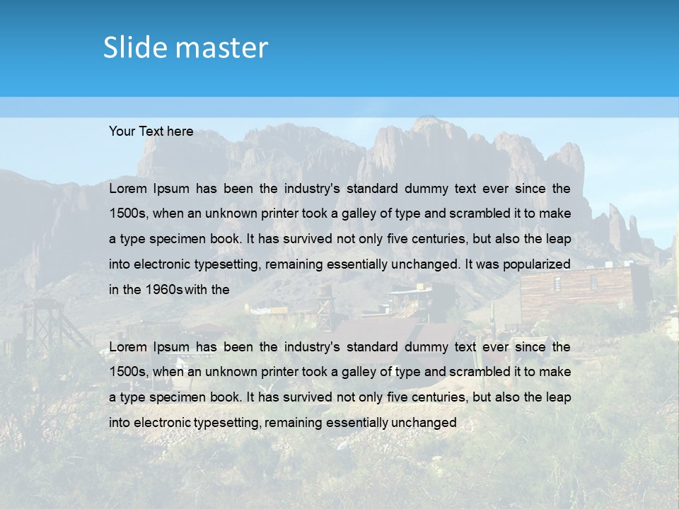 Saloon Mine Mill PowerPoint Template