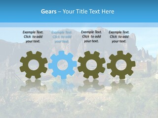 Saloon Mine Mill PowerPoint Template