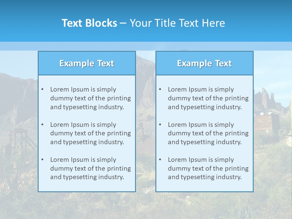 Saloon Mine Mill PowerPoint Template