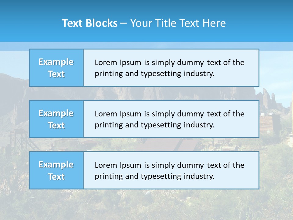 Saloon Mine Mill PowerPoint Template
