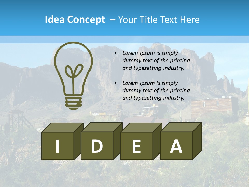 Saloon Mine Mill PowerPoint Template