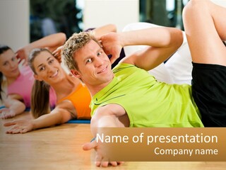 Man Gym Women PowerPoint Template