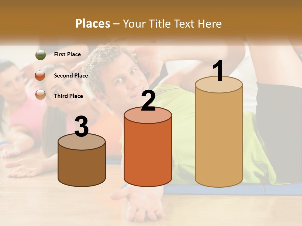 Man Gym Women PowerPoint Template