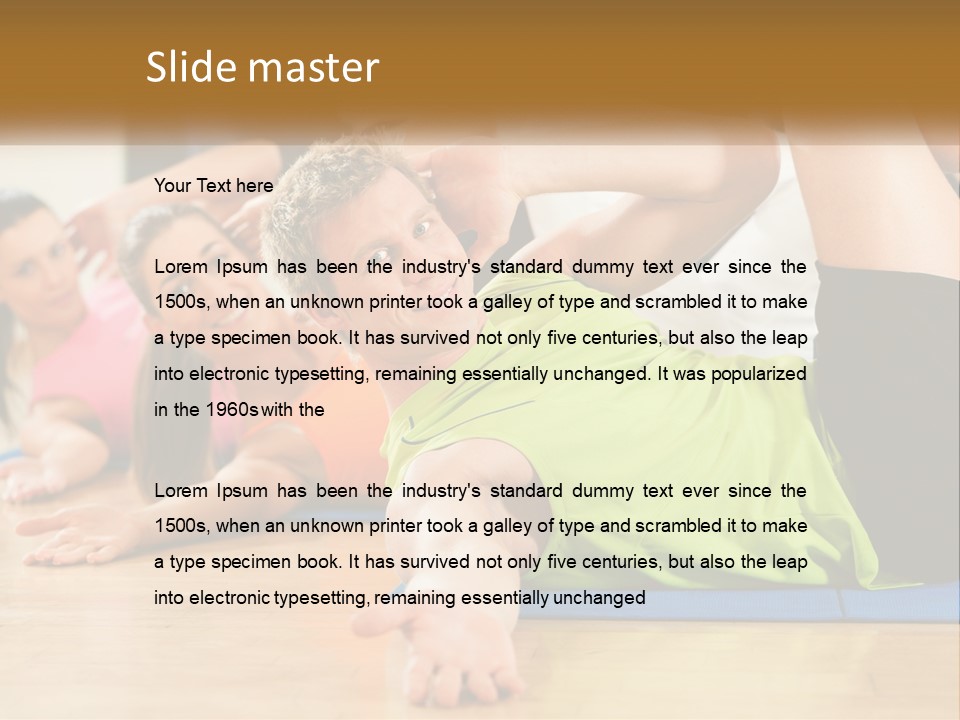 Man Gym Women PowerPoint Template