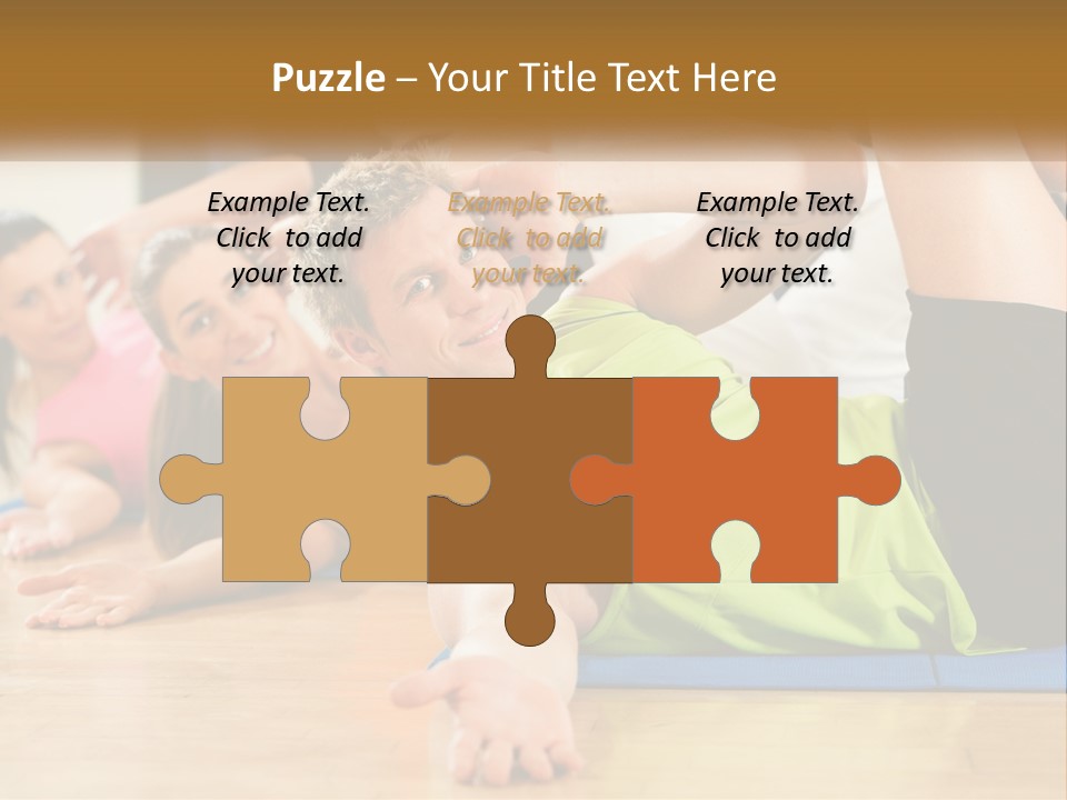 Man Gym Women PowerPoint Template