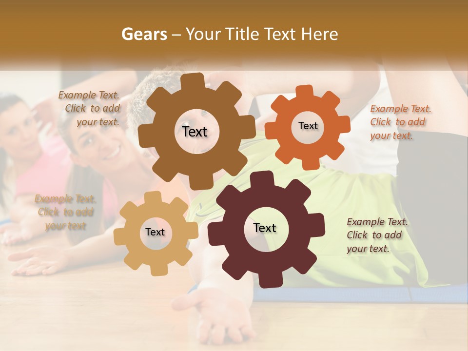 Man Gym Women PowerPoint Template