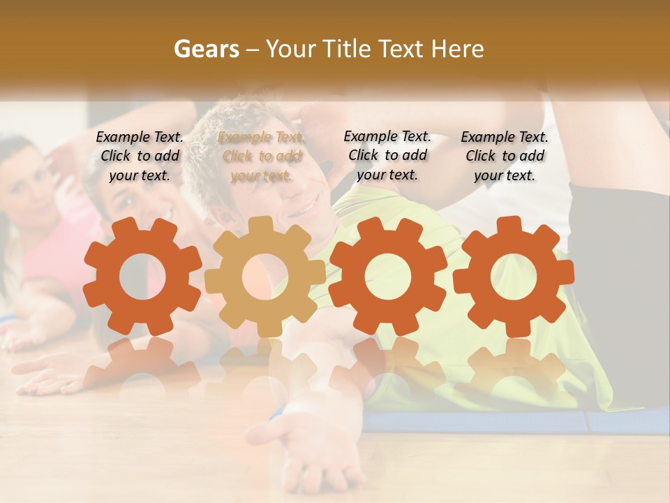 Man Gym Women PowerPoint Template