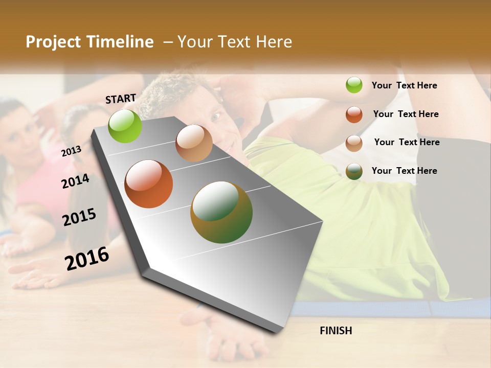 Man Gym Women PowerPoint Template