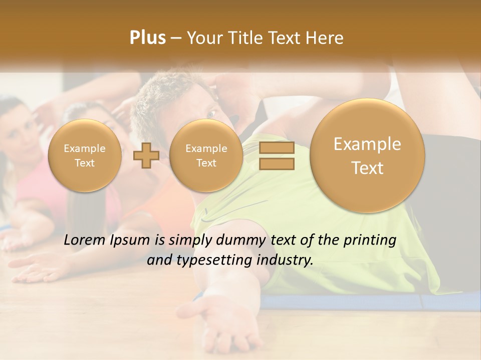 Man Gym Women PowerPoint Template