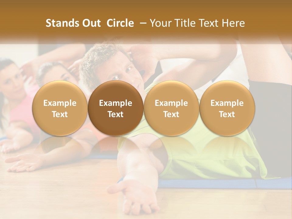 Man Gym Women PowerPoint Template