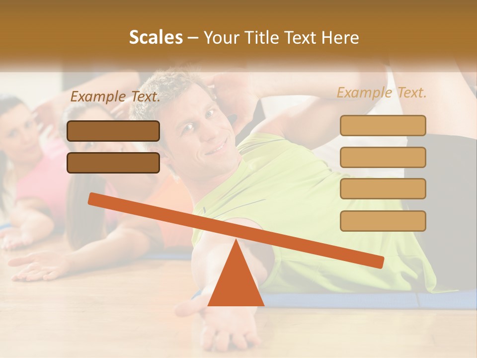 Man Gym Women PowerPoint Template