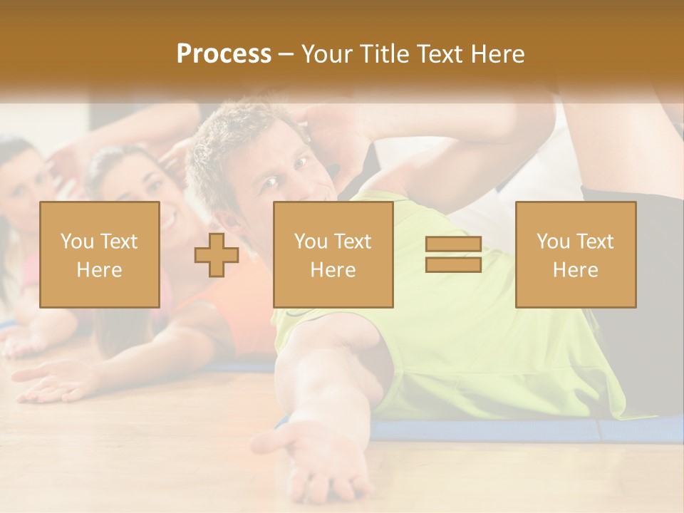 Man Gym Women PowerPoint Template