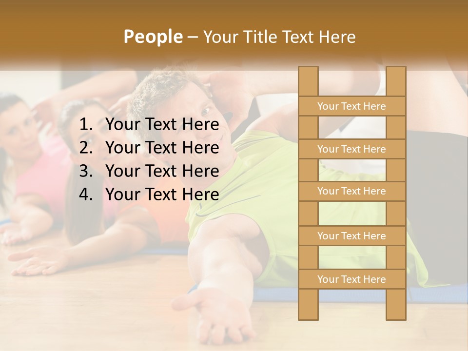 Man Gym Women PowerPoint Template