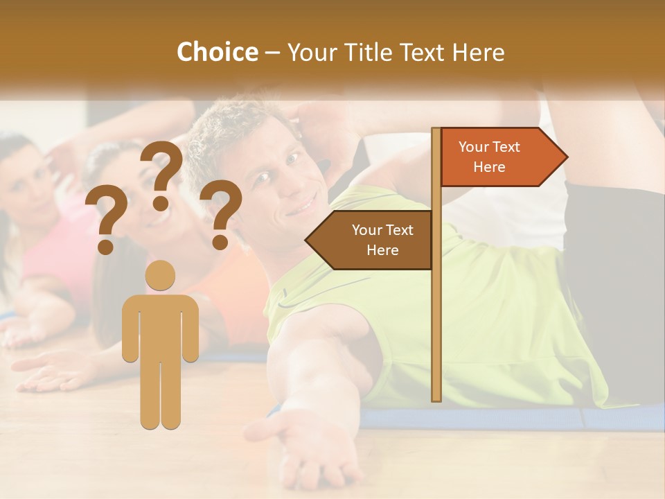 Man Gym Women PowerPoint Template