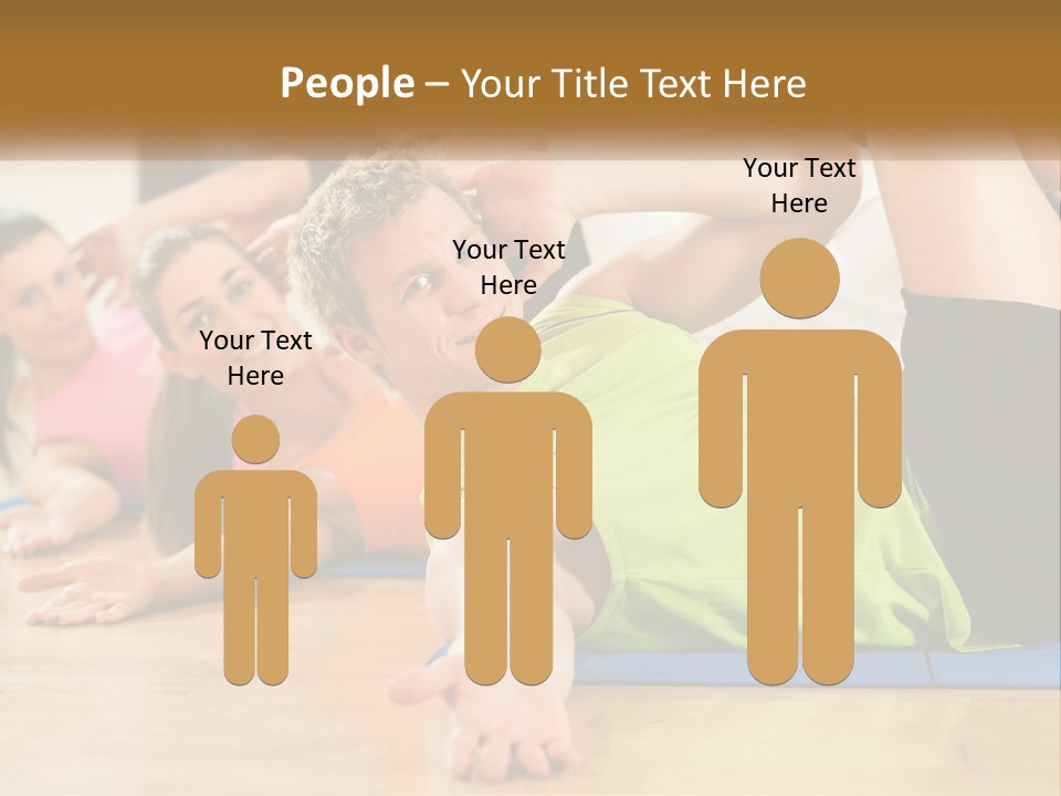 Man Gym Women PowerPoint Template