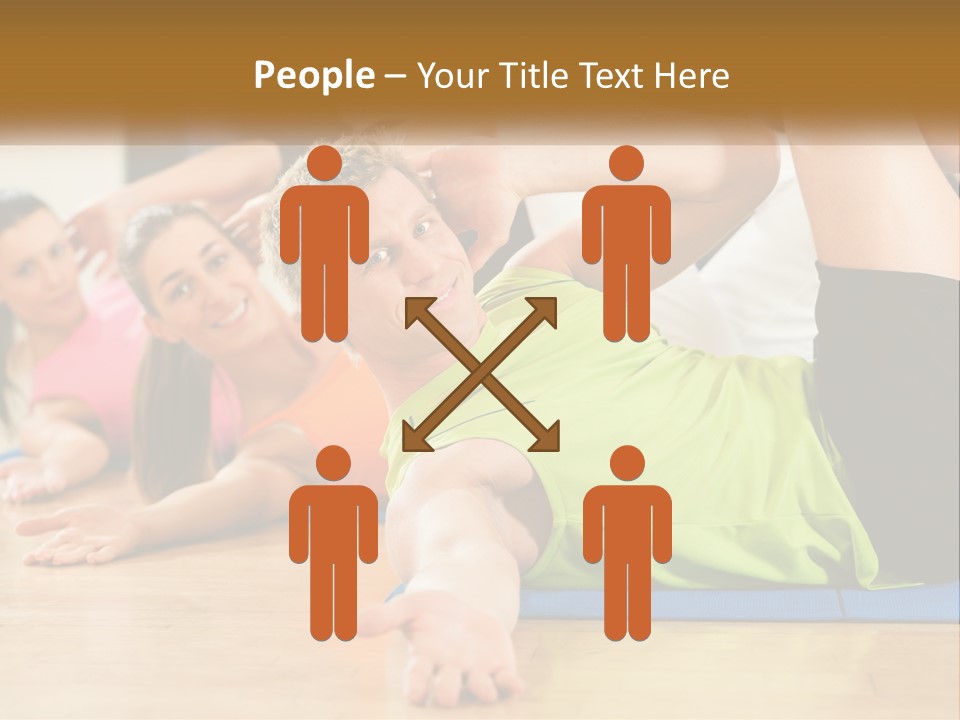 Man Gym Women PowerPoint Template