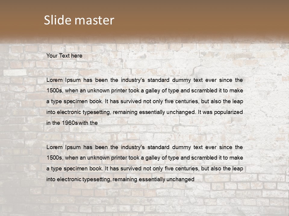 Weathered Textured Stonewall PowerPoint Template