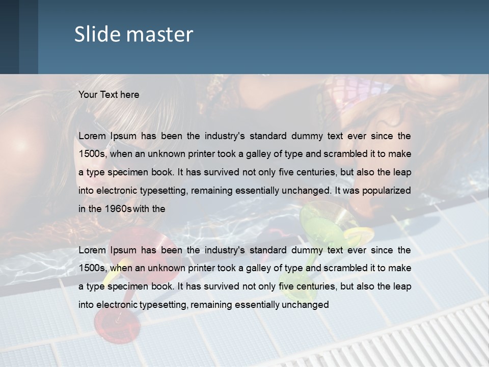 Water Girl Women PowerPoint Template