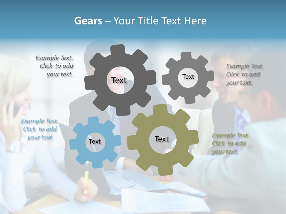 Pile Worker Success PowerPoint Template