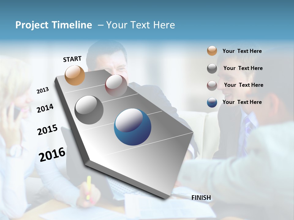 Pile Worker Success PowerPoint Template