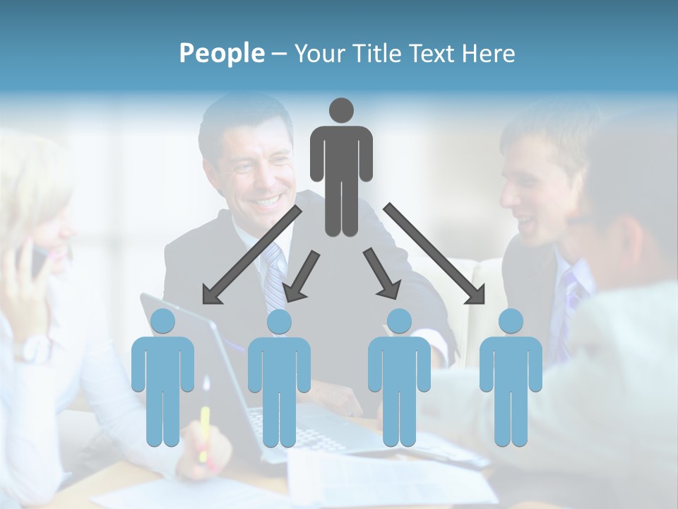 Pile Worker Success PowerPoint Template