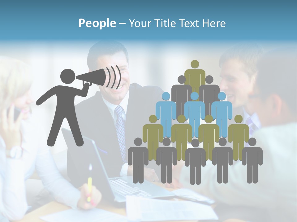 Pile Worker Success PowerPoint Template