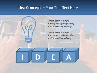 Relocation Symbolic House PowerPoint Template