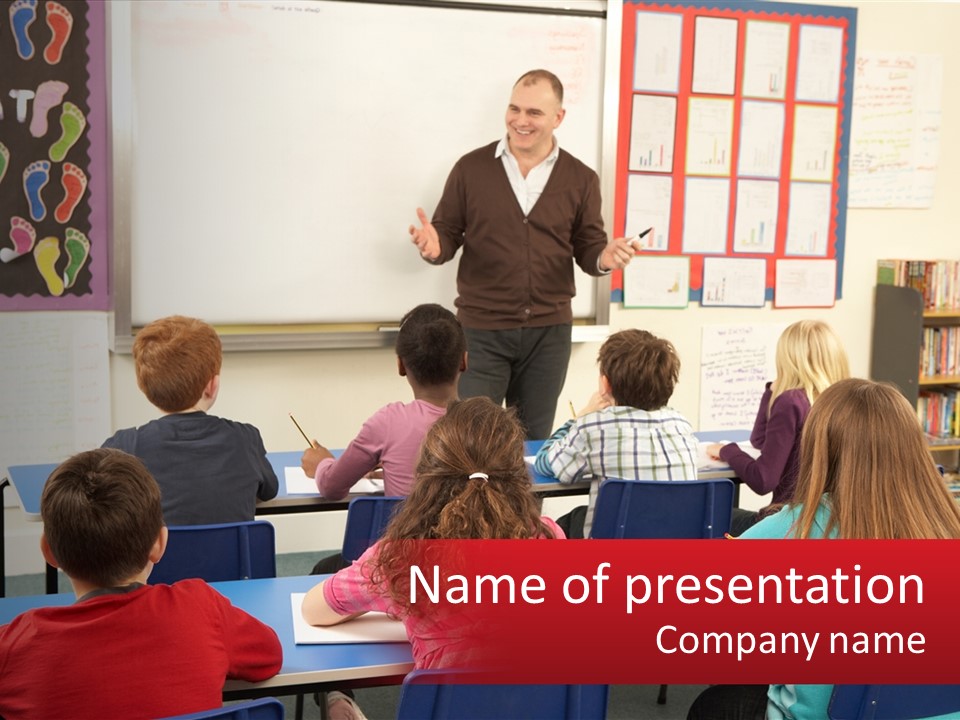 Smiling Encouraging Year Old PowerPoint Template