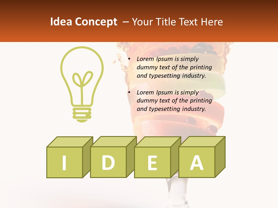 Vitamin Stirring Green PowerPoint Template