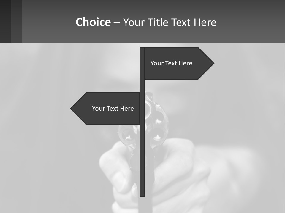 Caucasion Handgun Gun Control PowerPoint Template