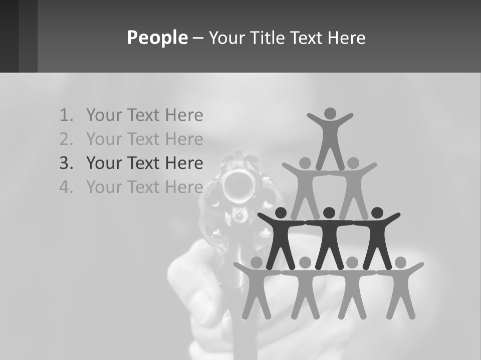 Caucasion Handgun Gun Control PowerPoint Template