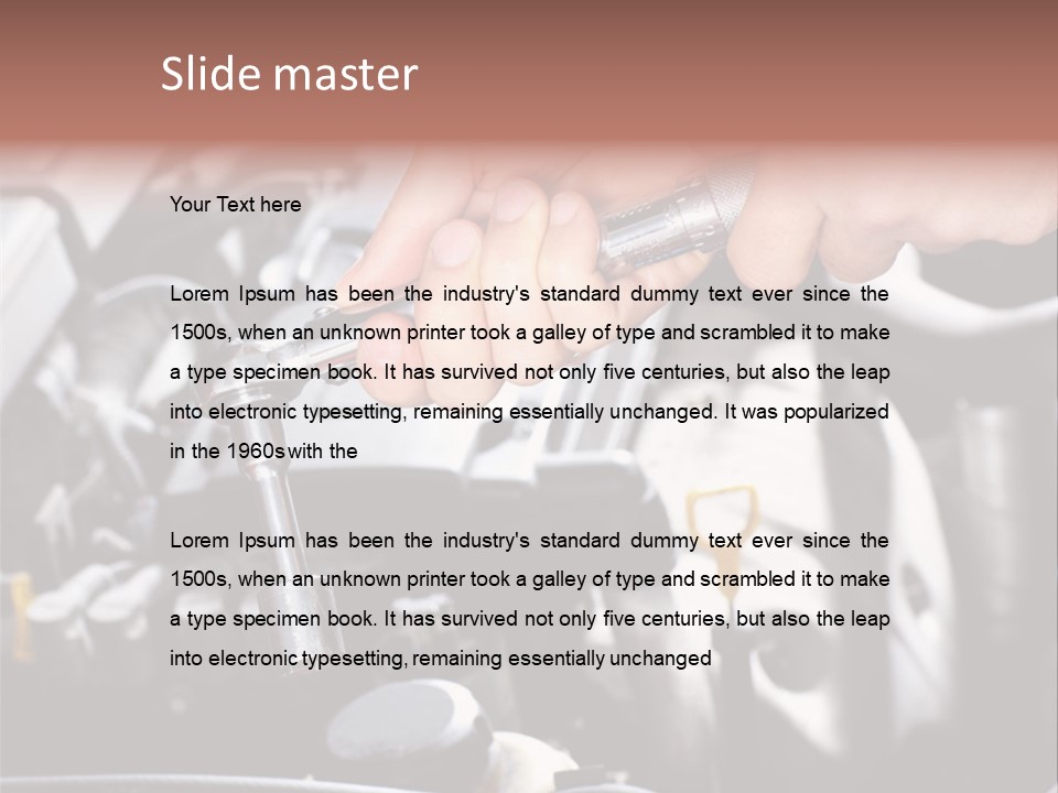 Repairing Mechanic Gasoline PowerPoint Template