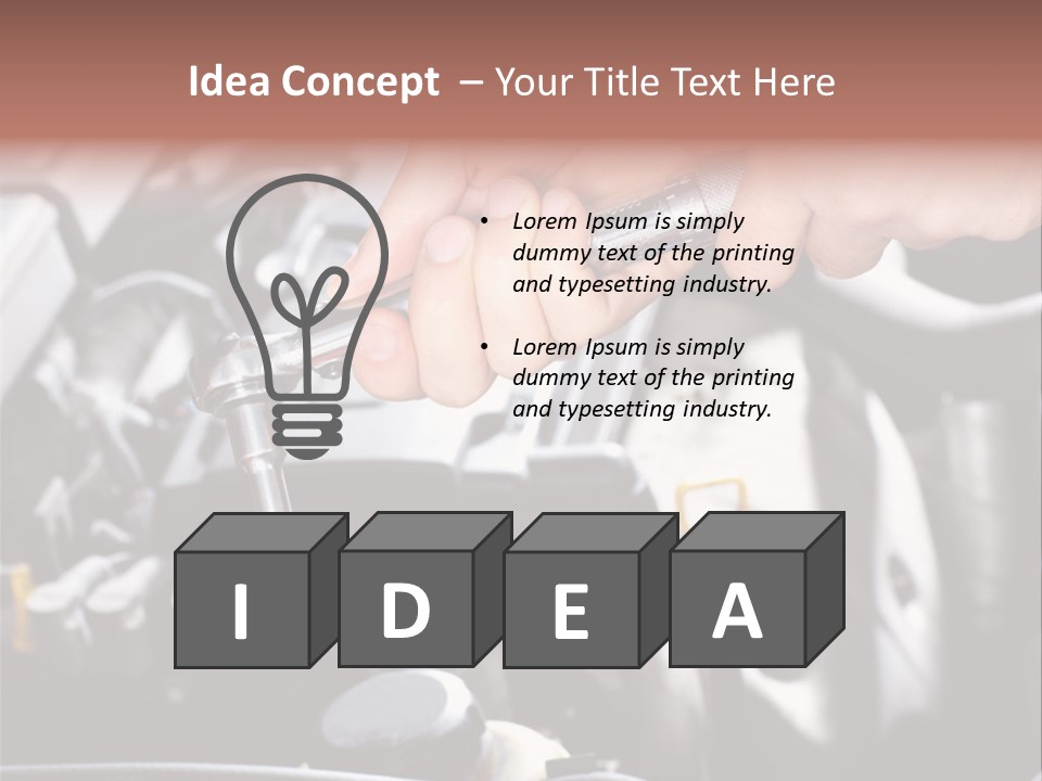 Repairing Mechanic Gasoline PowerPoint Template