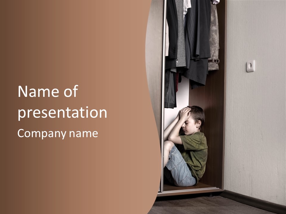 One Child Alone PowerPoint Template