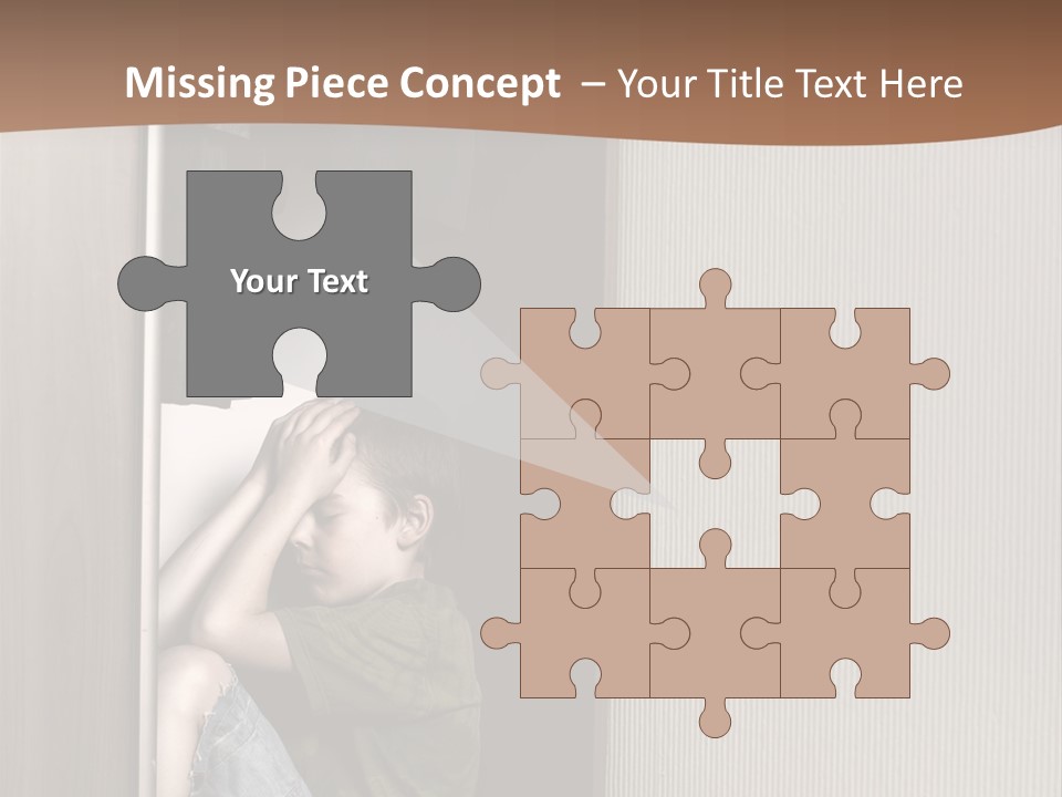 One Child Alone PowerPoint Template