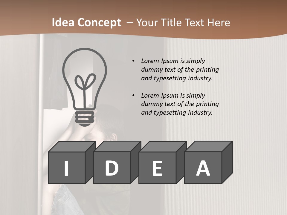 One Child Alone PowerPoint Template